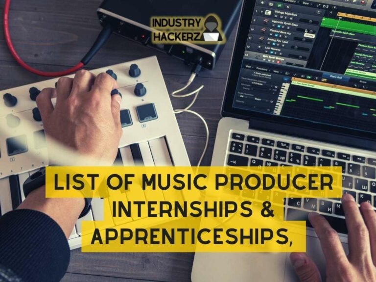 List Of Music Producer Internships & Apprenticeships,