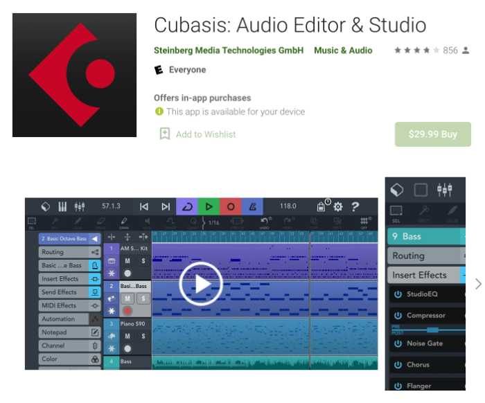 Cubasis: Audio Editor & Studio