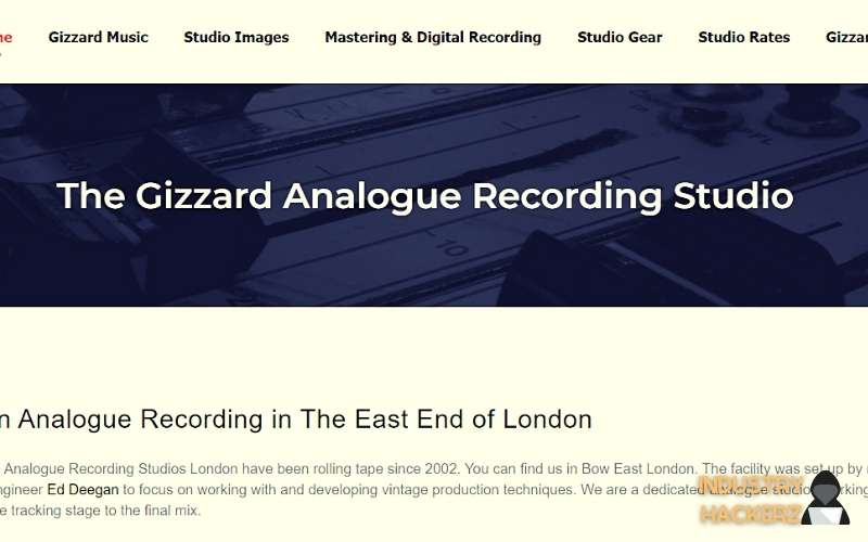 Gizzard Recording East London Analogue Studio