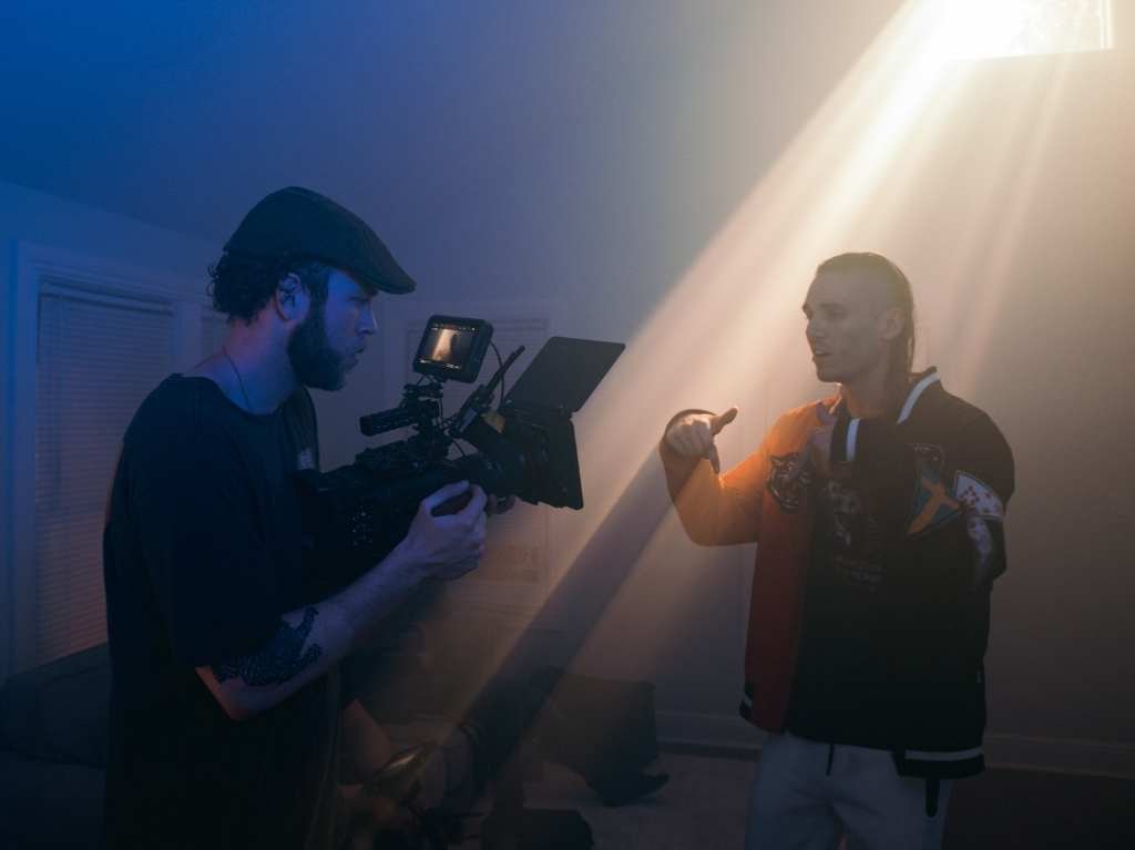 recording a music video