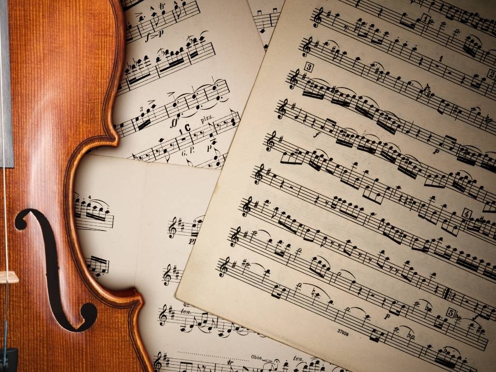 Music theory and violin books