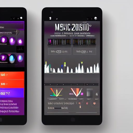 mobile responsive music producer app on smart phone