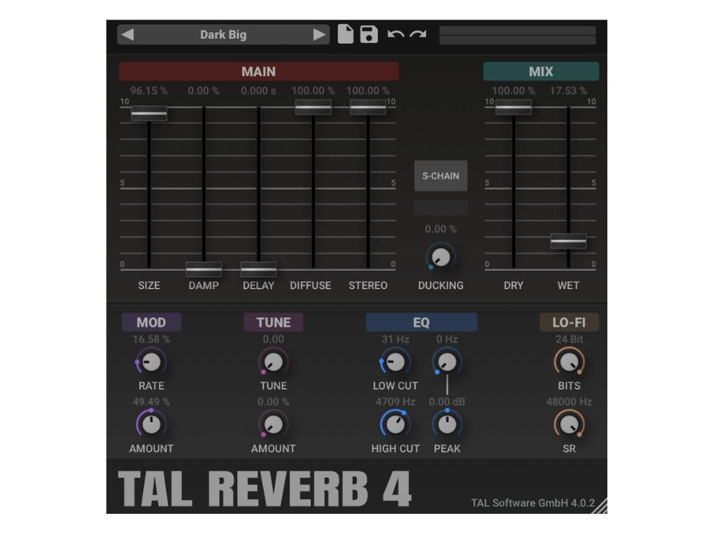 TAL-Reverb-4: Simple Interface with Impressive Audio Capabilities