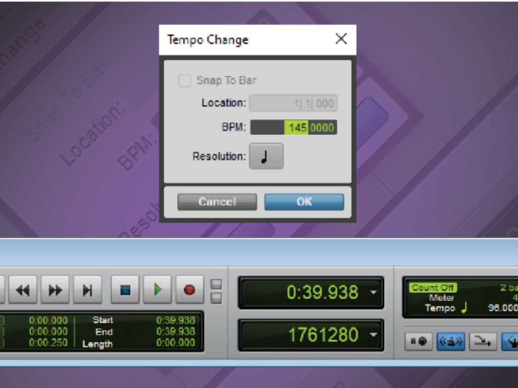 How To Use Pro Tools Tap Tempo 