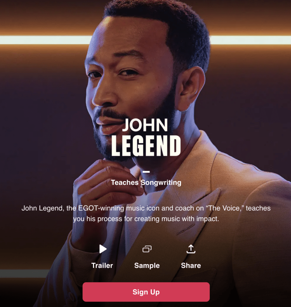 John Legend's Songwriting Masterclass