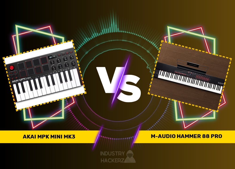 Akai MPK Mini Mk3 vs M-Audio Hammer 88 Pro