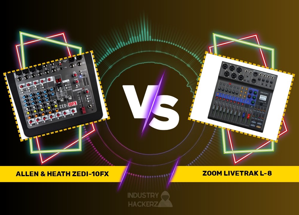 Allen & Heath ZEDi-10FX vs Zoom LiveTrak L-8: Detailed Mixer Comparison Guide (2023)